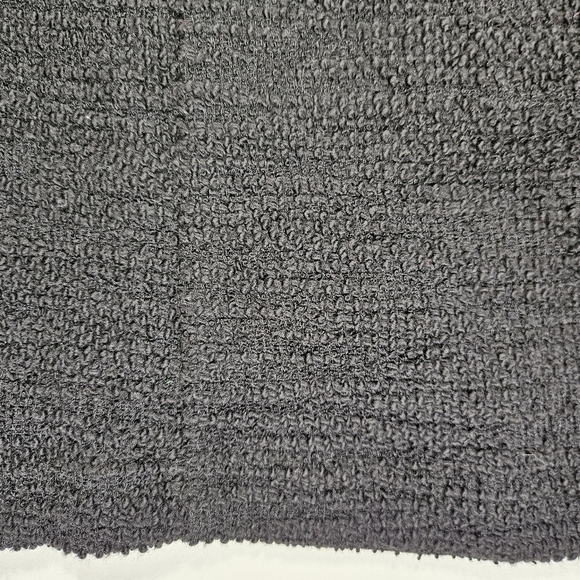 Steve Madden Black Slub Knit Open Cardigan Sweater Jacket Sz Large Shawl Collar - Picture 10 of 14